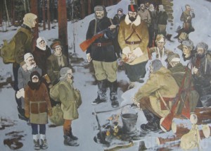 Брянские художники покажут патриотические картины Михаил Шмыров «Партизаны»